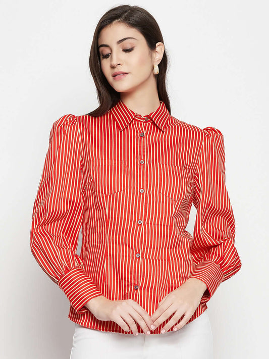 Striped Slim Fit Shirt for Women