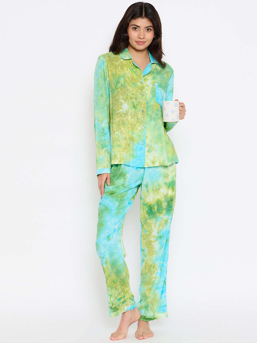 Tie Dye Printed Night suit Set for Women