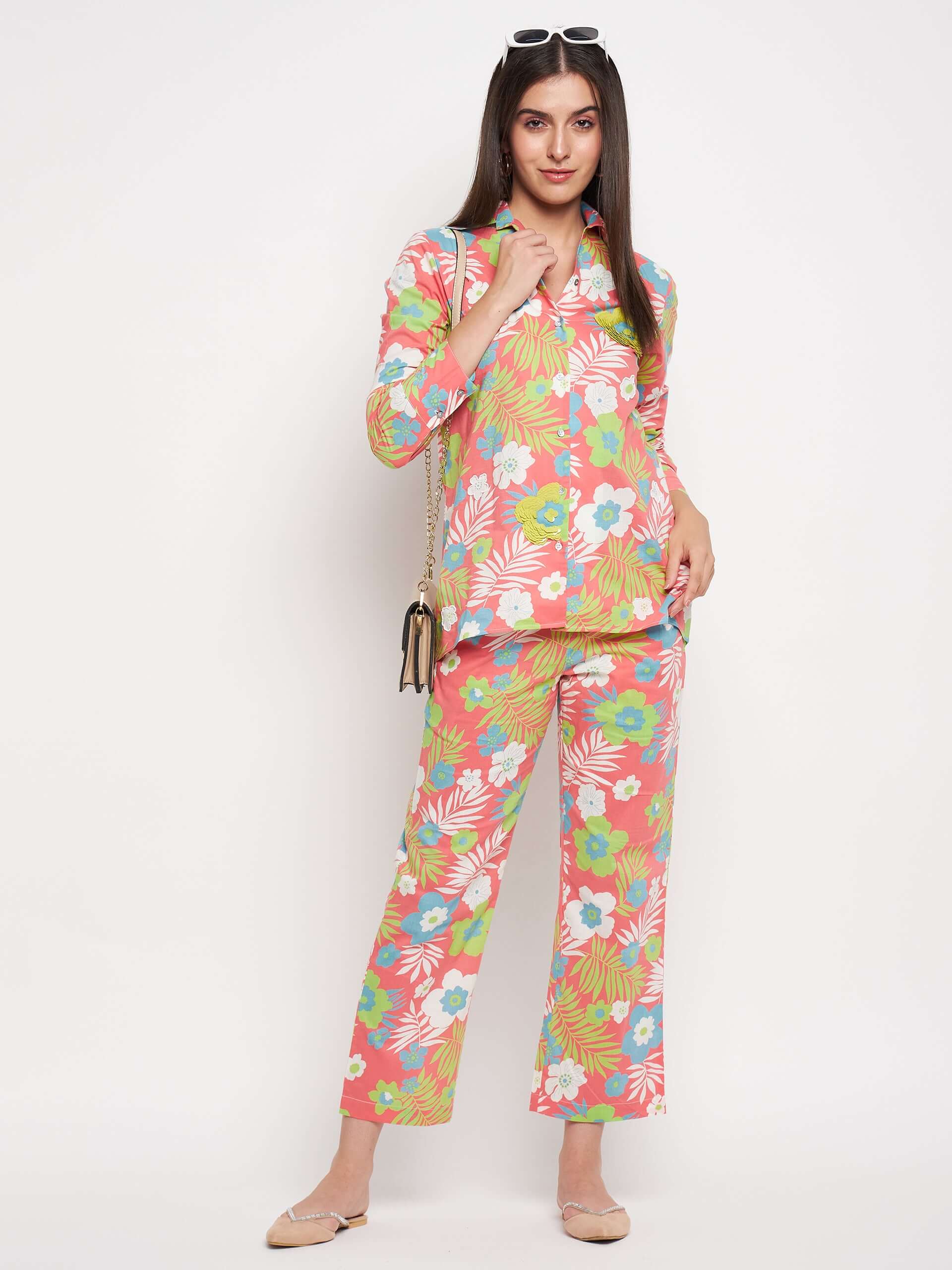 Women Printed Cotton Co- ord Sets - Antimony