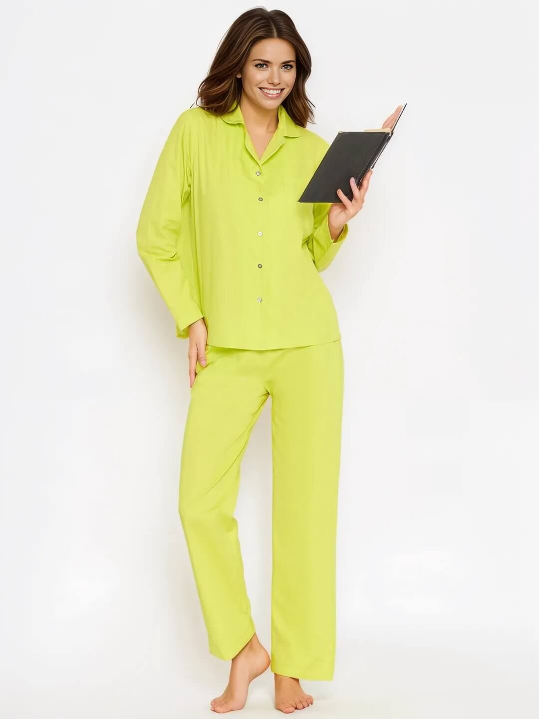  Neon Green Shirt Pant Night Suit