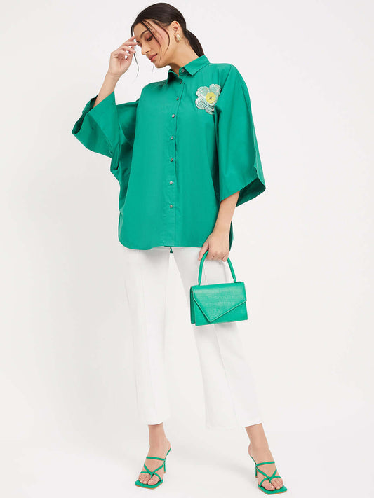 Forest Green Oversize Shirt