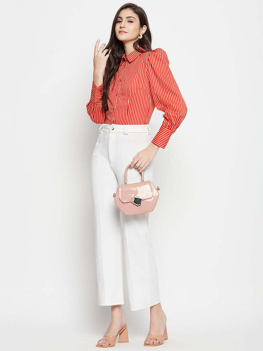 Striped Slim Fit Shirt for Women