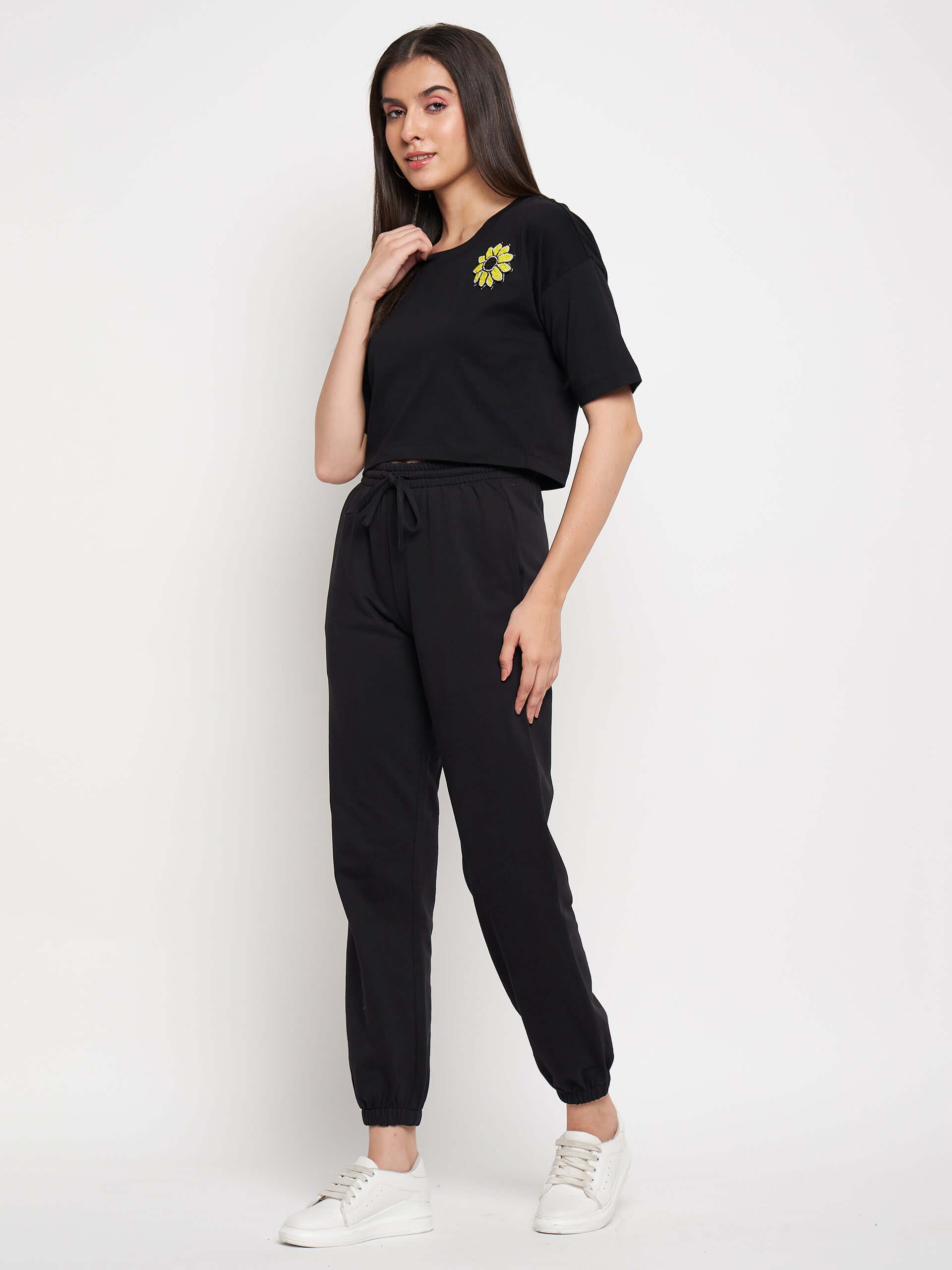 Solid Tracksuit Co-ord Set for Women - Antimony