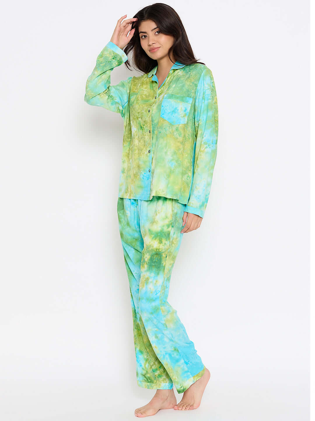 Tie Dye Printed Night suit Set for Women