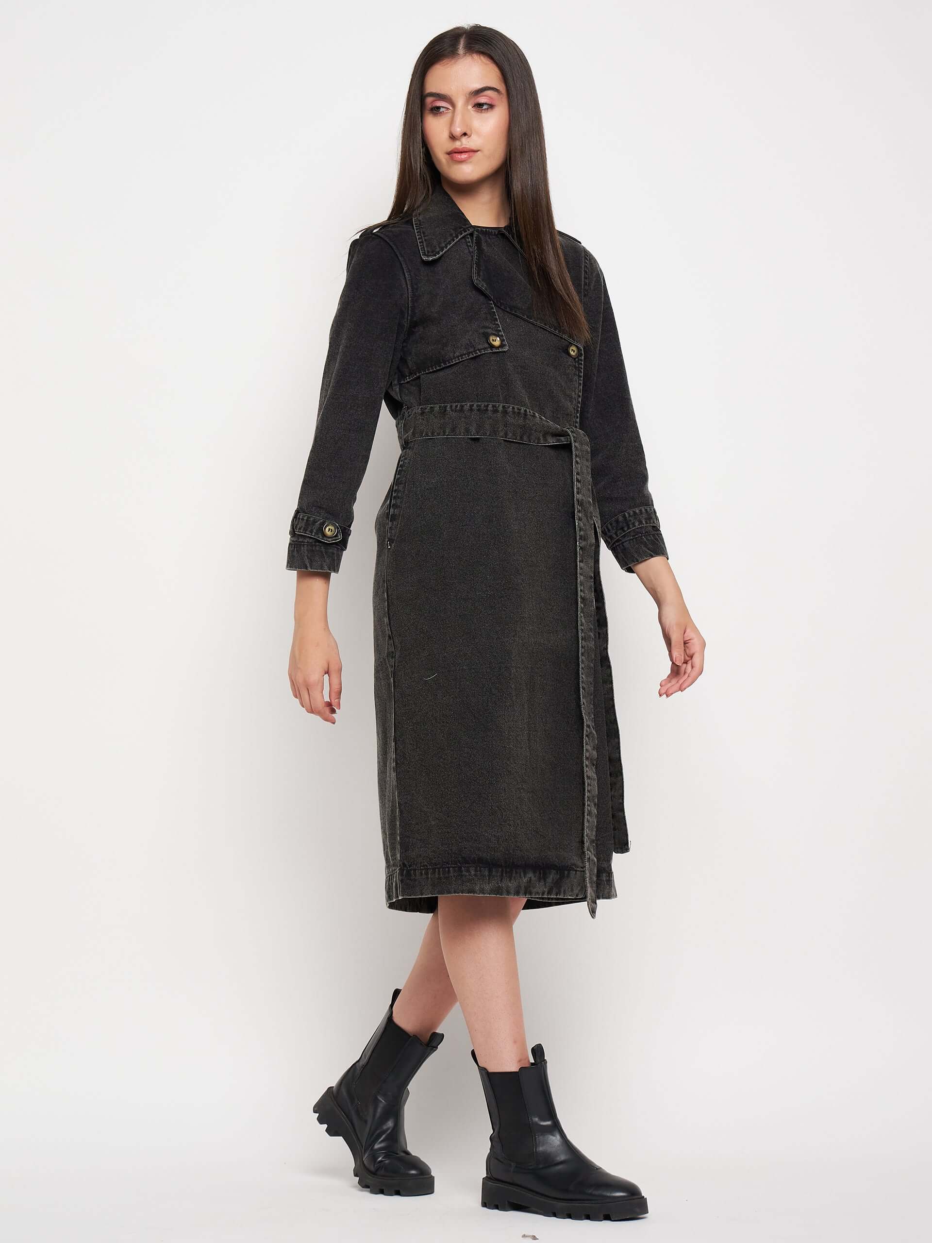 DENIM TRENCH COAT - Antimony