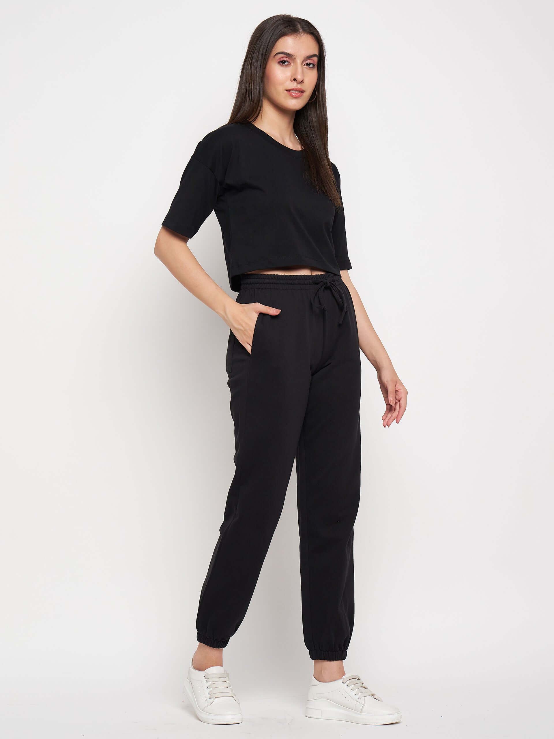 Solid Tracksuit Co-ord Set for Women - Antimony