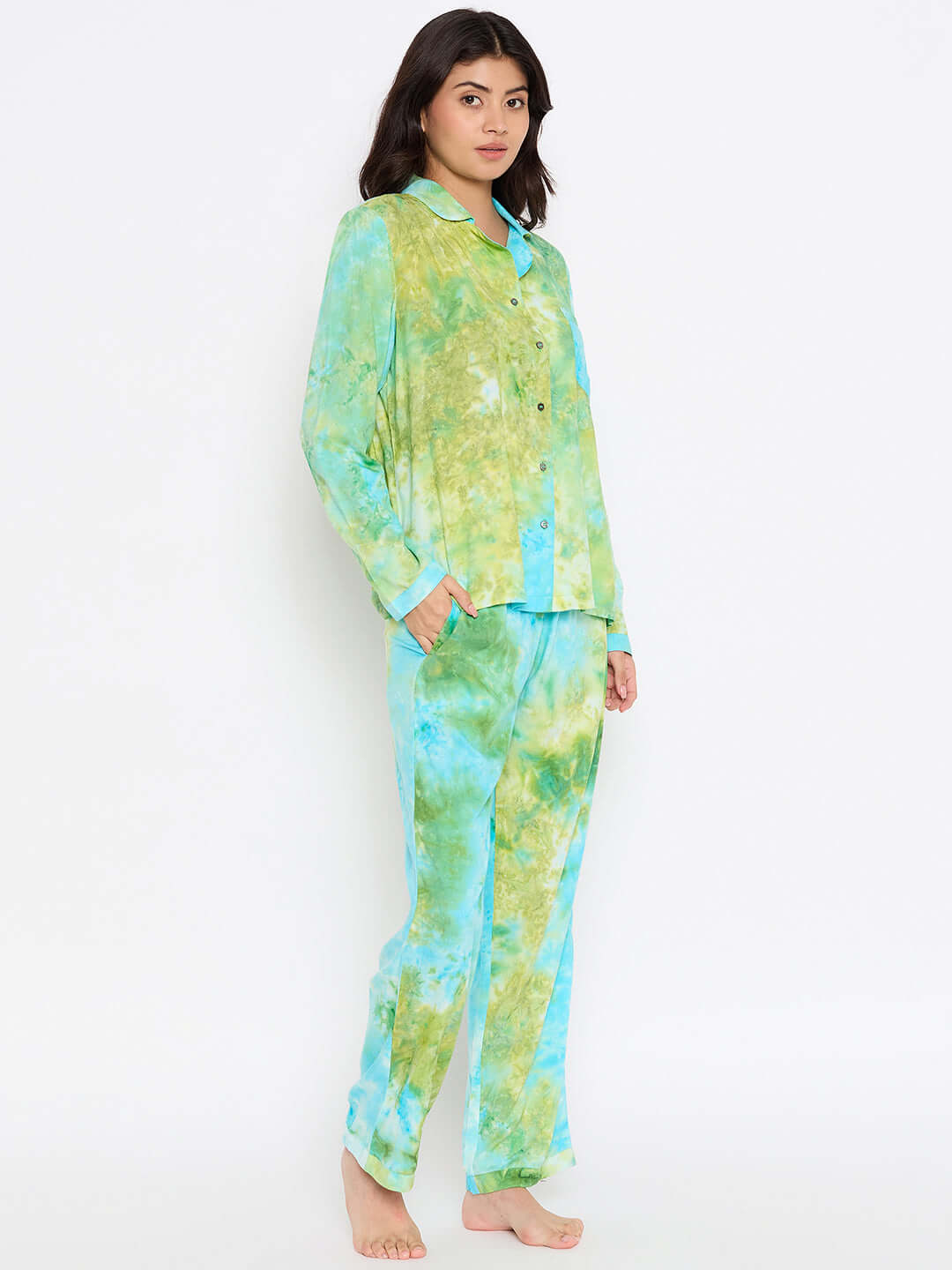 Tie Dye Printed Night suit Set for Women