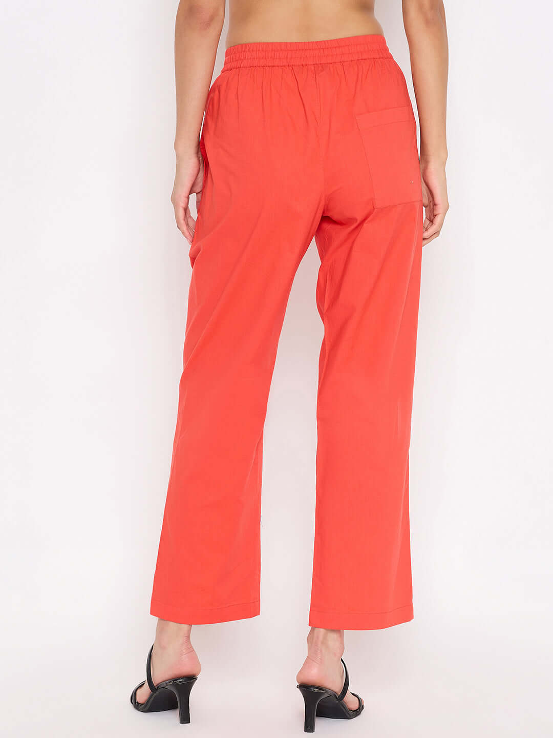 Women Orange Solid Pant