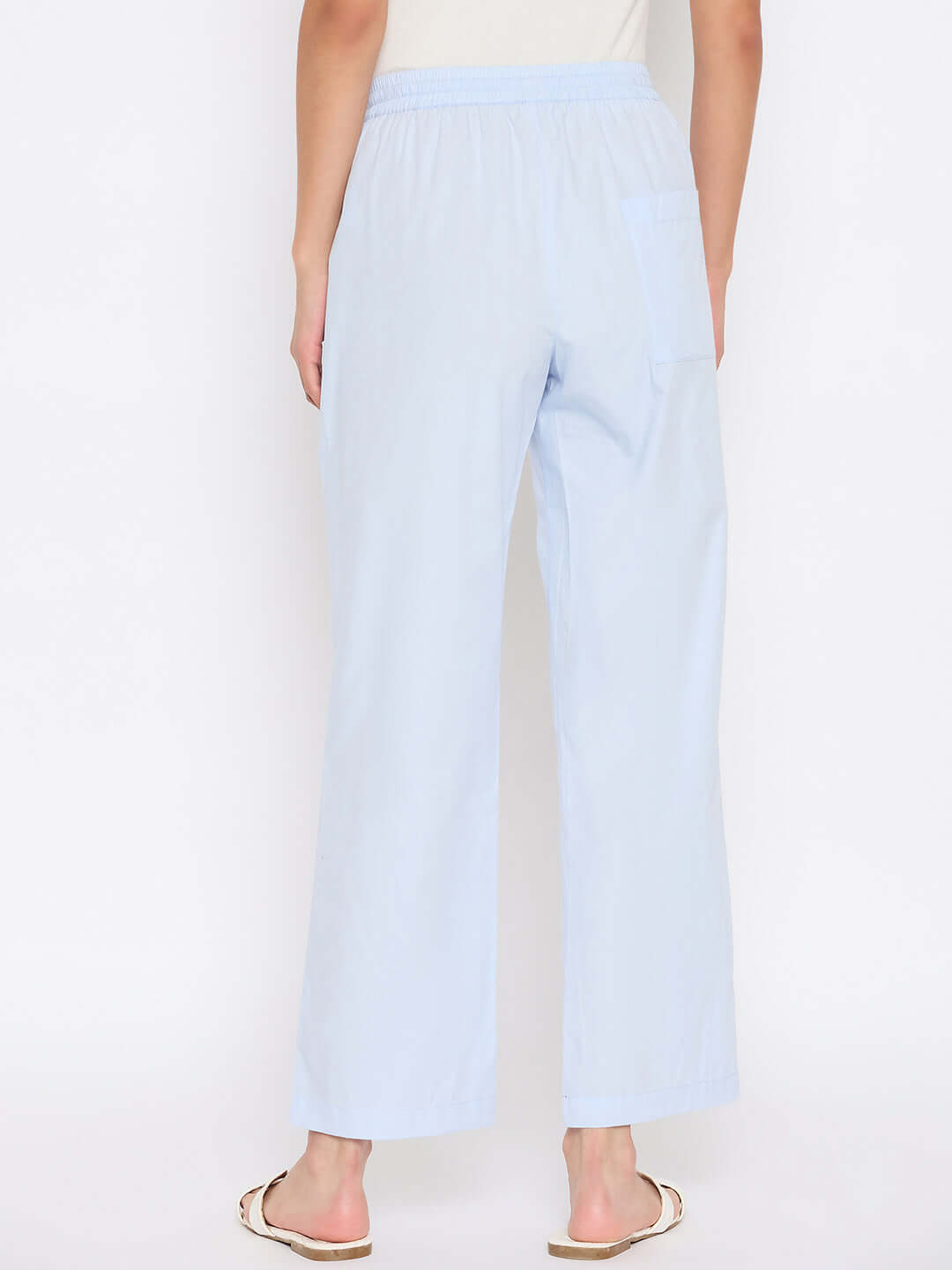 Women Straight-Fit Pant (Blue)