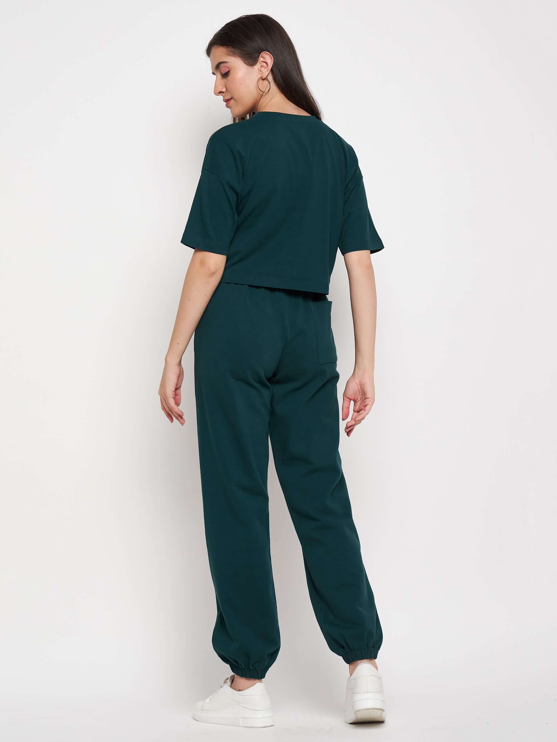 Solid Tracksuit Co-ord Set for Women - Antimony
