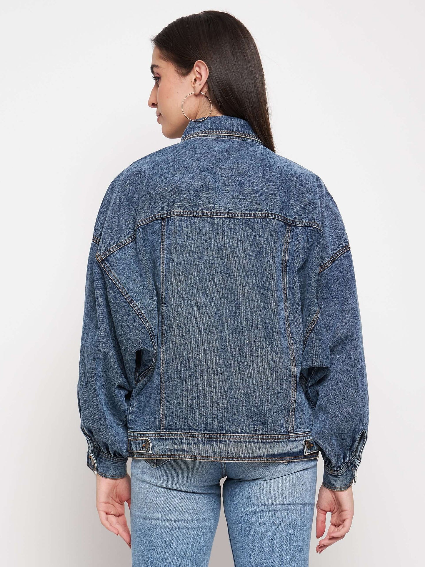 Blue Denim Embroidery Jacket - Antimony