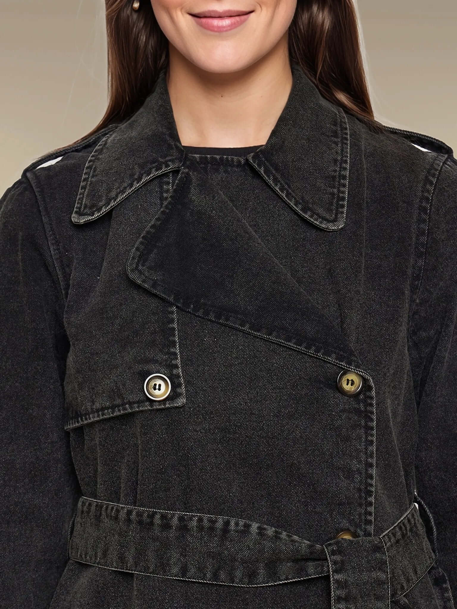 DENIM TRENCH COAT - Antimony