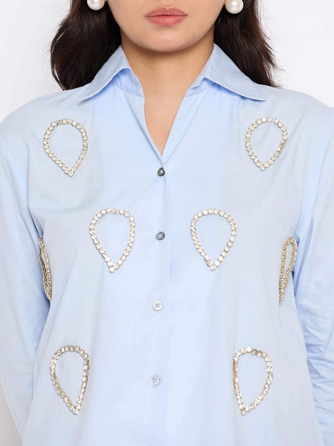 Long Sleeve Shirt with Handmade Embroidery