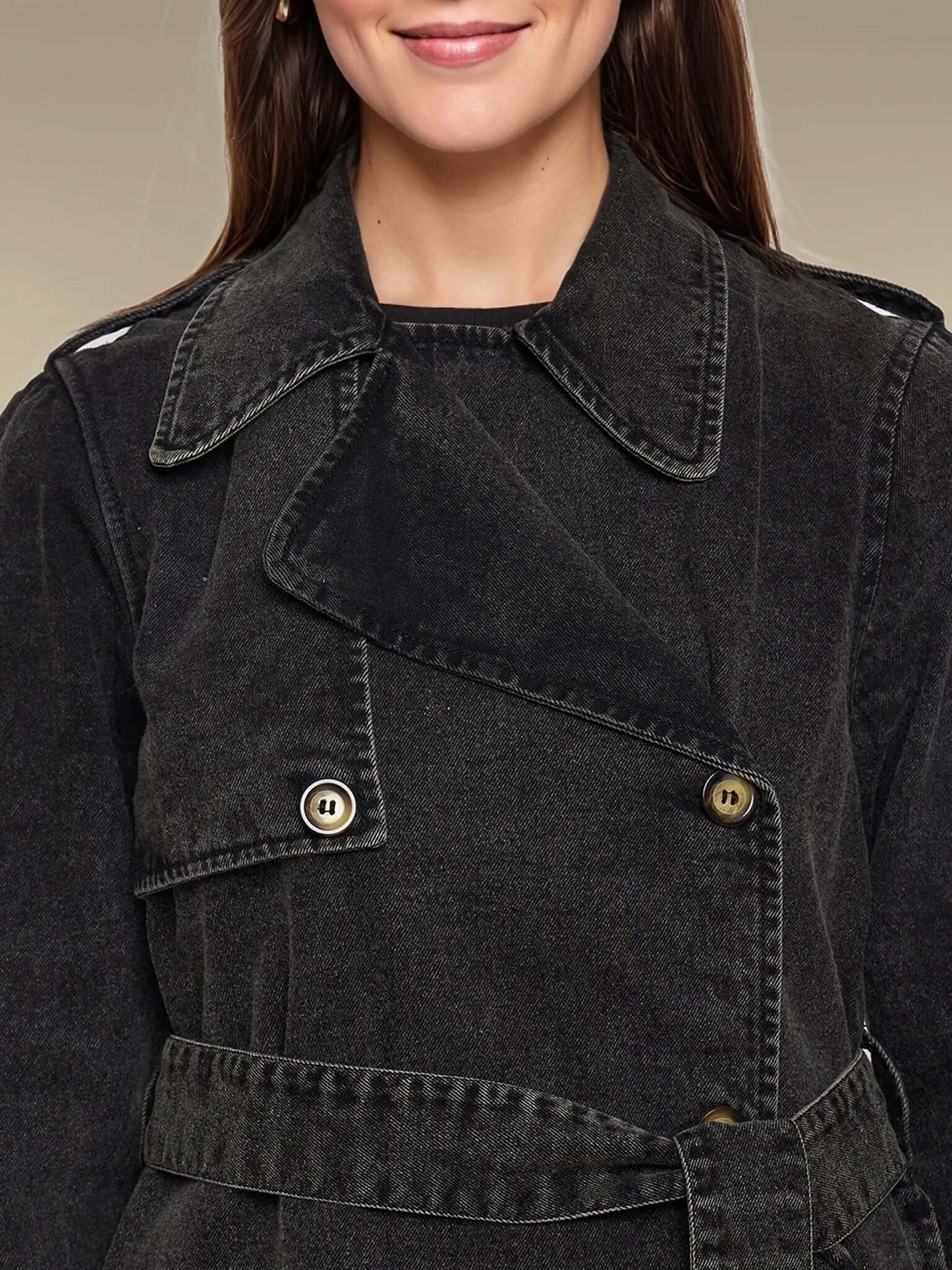 DENIM TRENCH COAT - Antimony