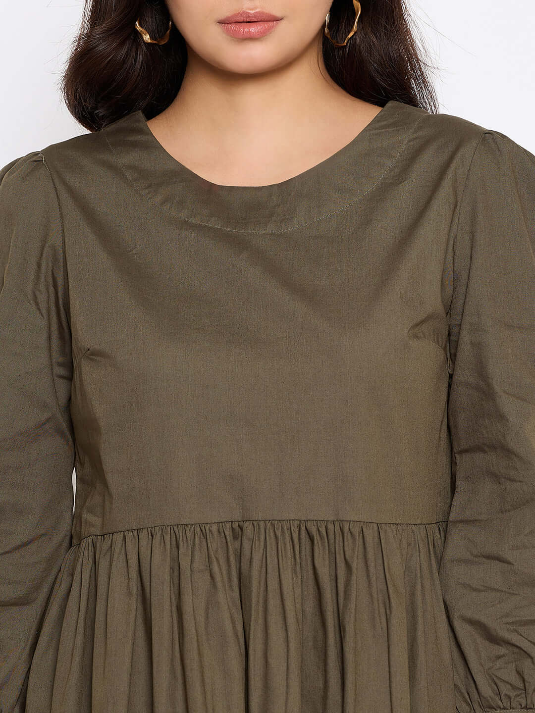 Olive Green Midi Dress