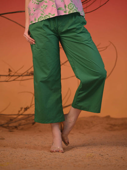 Women Emerald Breeze Wide-Leg Pants