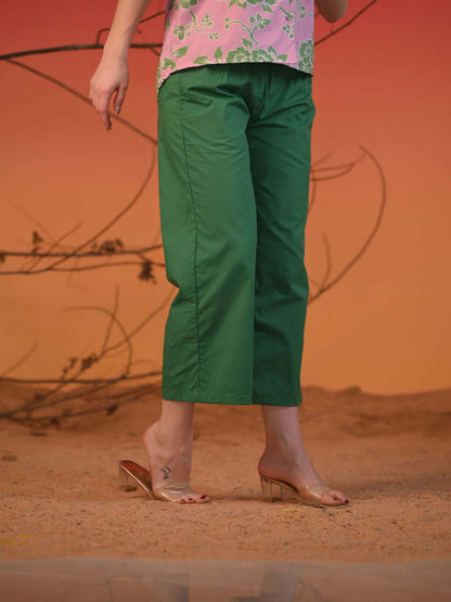 Women Emerald Breeze Wide-Leg Pants