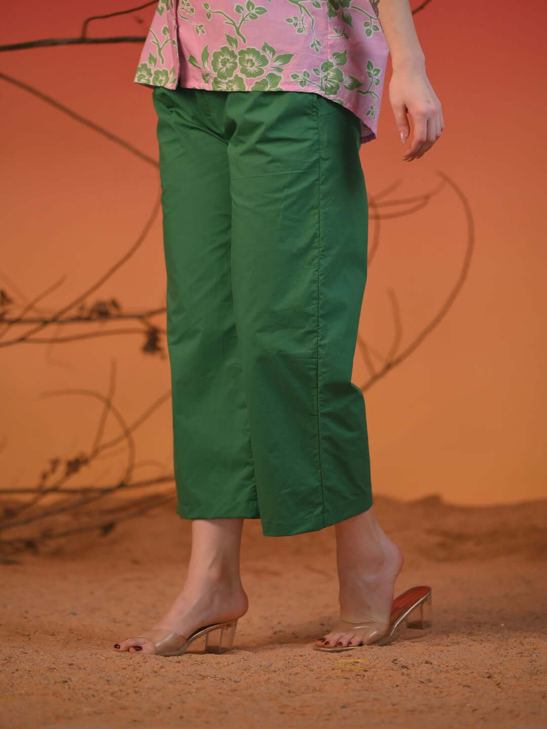 Women Emerald Breeze Wide-Leg Pants