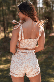 Floral Crop Top & Shorts Set