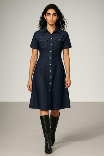 Blue Denim Dress