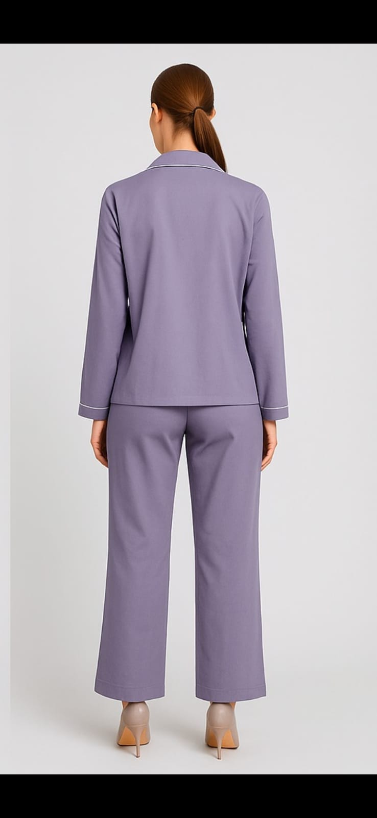 Women Cotton Solid Shirt & Pyjama Set