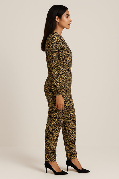leopard printed jumpsuit