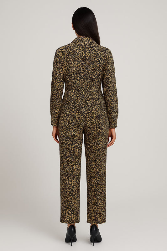 leopard printed jumpsuit