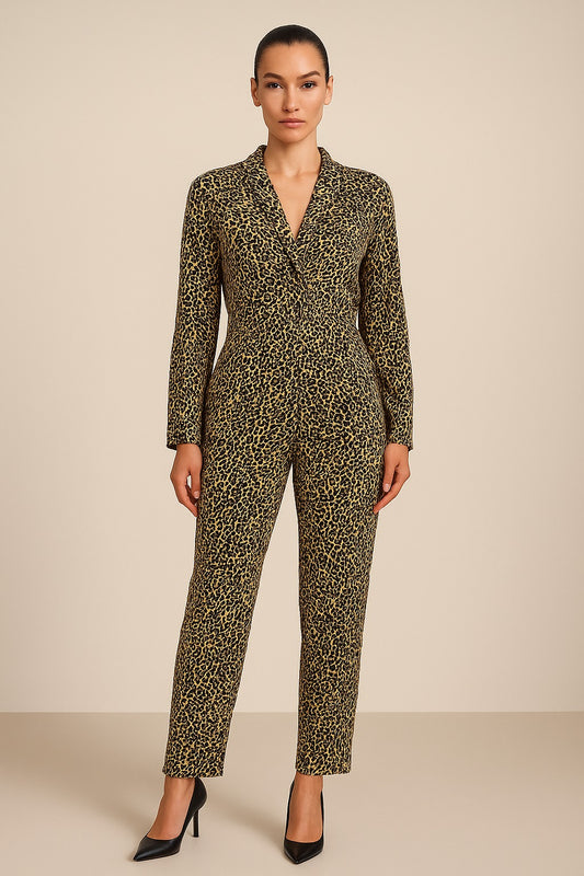 leopard printed jumpsuit