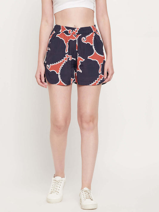 VISCOSE PRINTED SHORTS