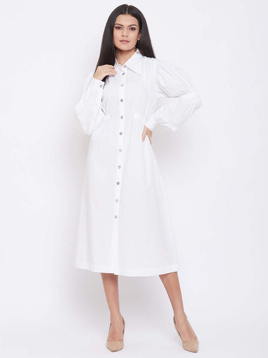 WHITE SHIRT DRESS