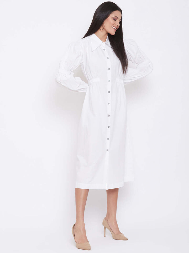 WHITE SHIRT DRESS