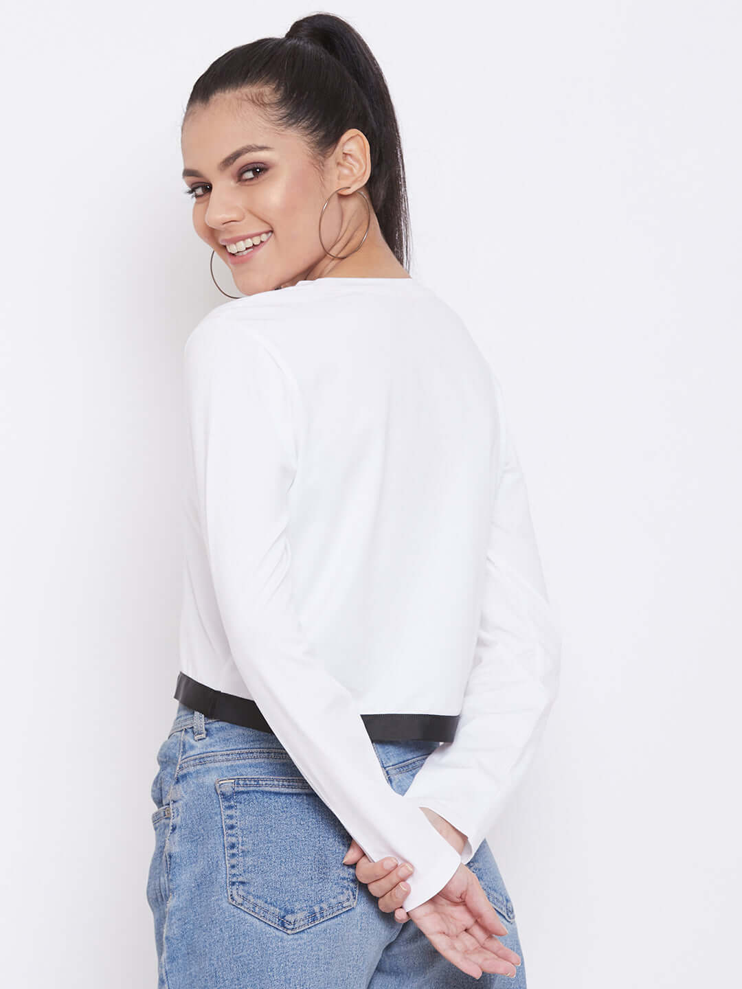 Women Solid Round Neck T-Shirt 