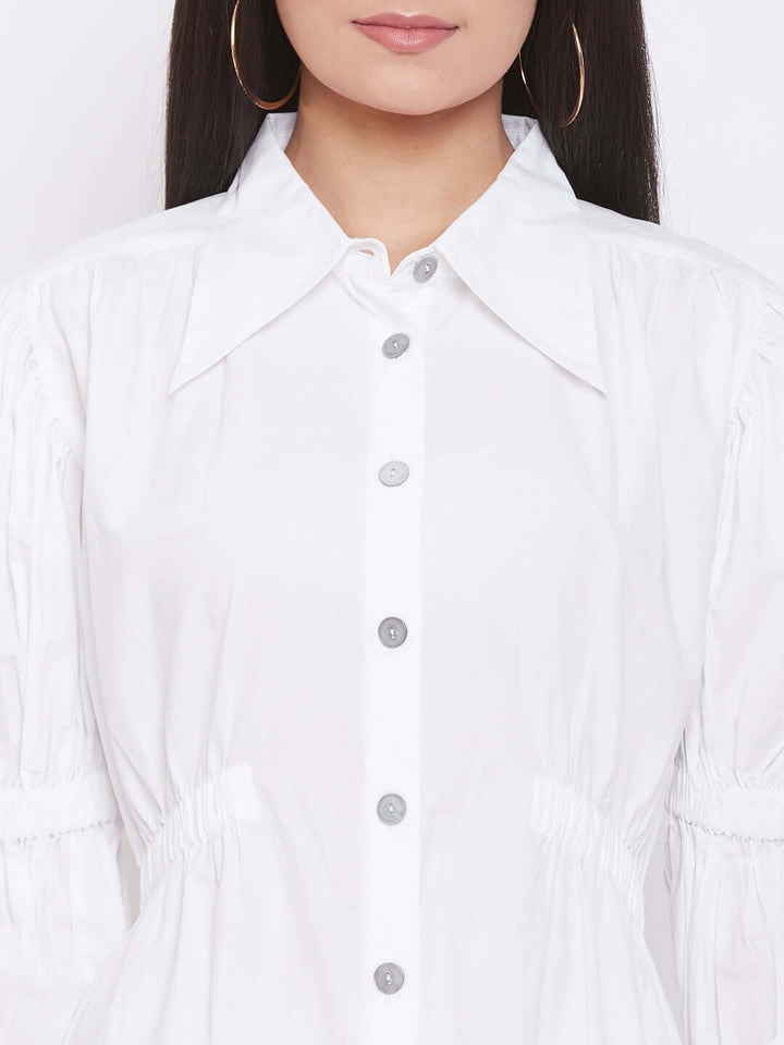 WHITE SHIRT DRESS